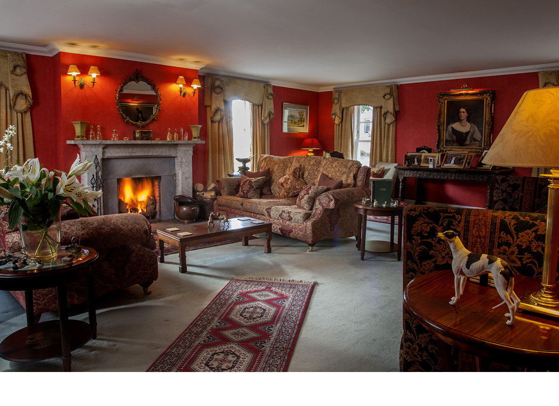 Interior photography of public areas and bedrooms for Kinloch Lodge - Skye.